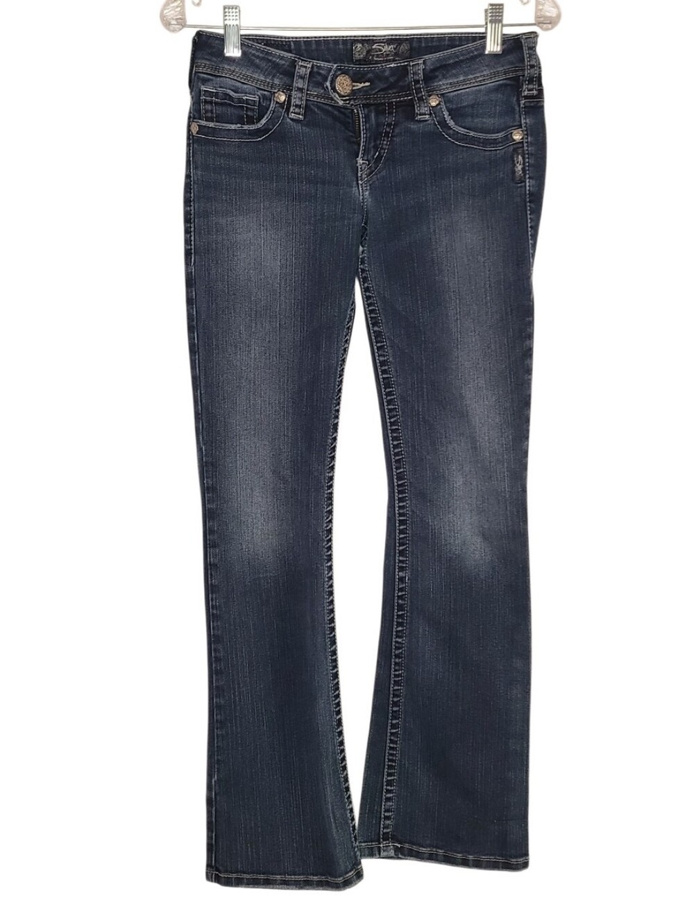 Silver Jeans Co. Tuesday Dark Wash Low Rise Bootcut Jeans Sz 28